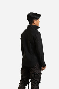 90s Black Shimmer Long Sleeve Shirt